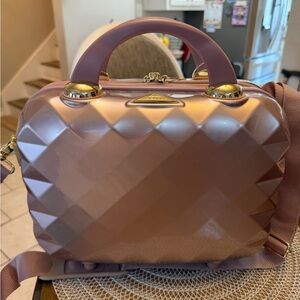 Elegant Rose gold hard case Mini travel Bag